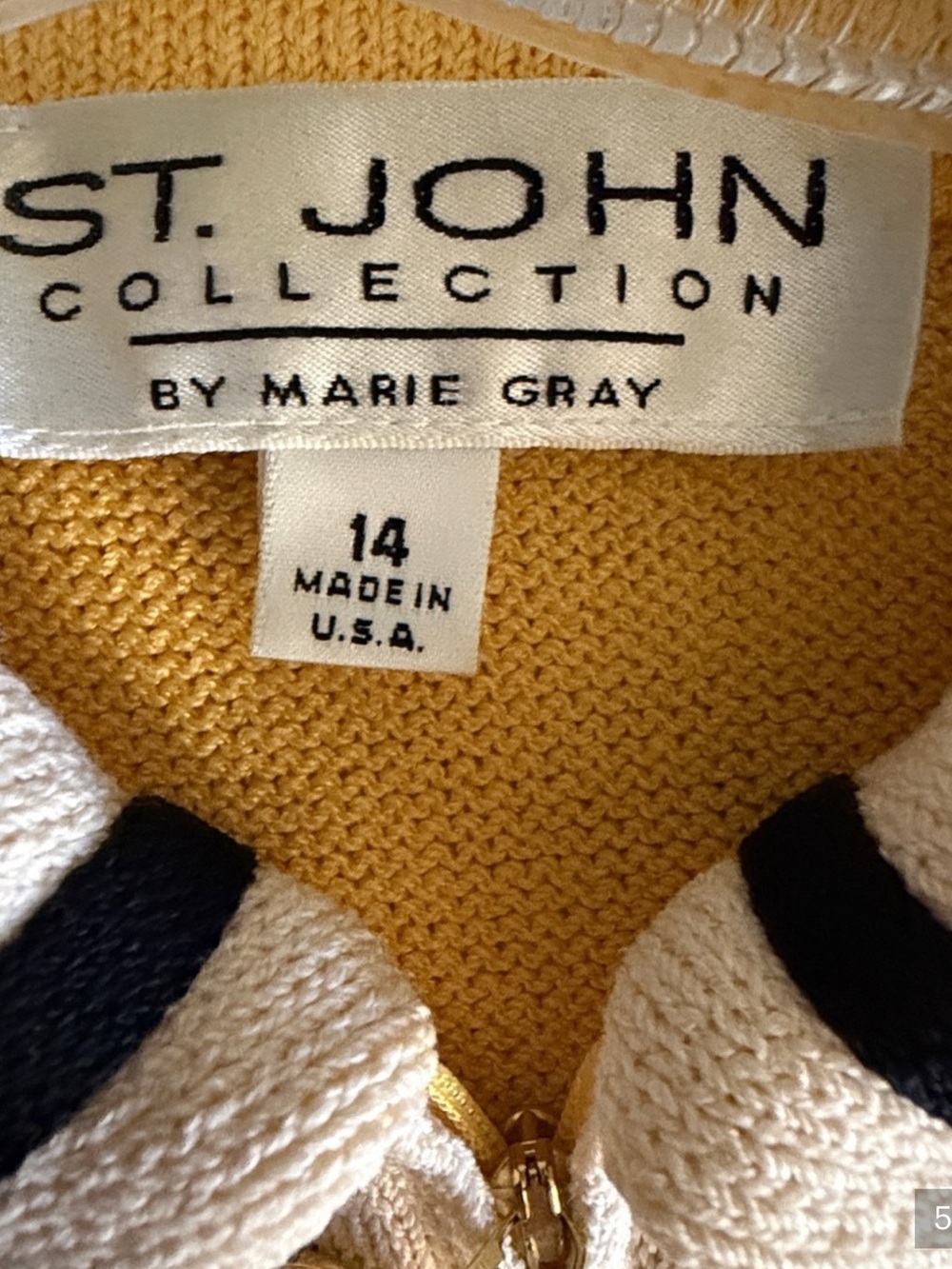 St John by Marie Gray Yellow Long Cardigan size 14 - Picture 7 of 9
